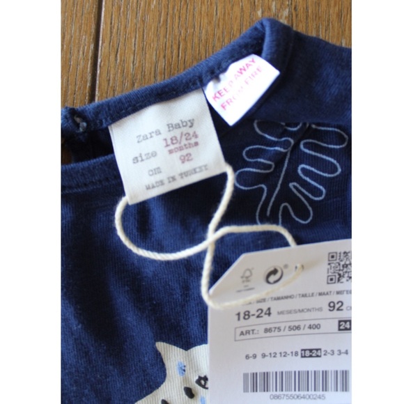 Zara Baby NWT J’adore mon conlenn taches. “I love my spots” 18-24 Months - Picture 5 of 5